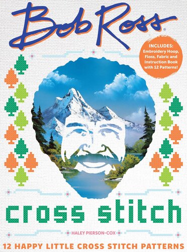 Bob Ross Cross Stitch: 12 Happy Little Cross Stitch Patterns (PDF/EPUB Version)