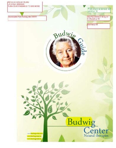 Budwig Complete Guide for Cancer (Flax seed oil & Cottage Cheese) (PDF/EPUB Version)
