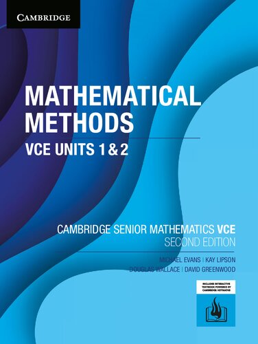 Cambridge Senior Mathematics: Mathematical Methods VCE Units 1 & 2 (PDF/EPUB Version)