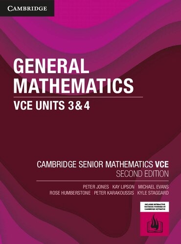 Cambridge Senior Mathematics VCE: General Mathematics VCE Units 3 & 4 (PDF/EPUB Version)