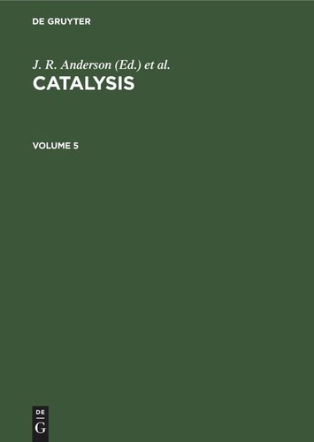 Catalysis: Volume 5 (PDF/EPUB Version)