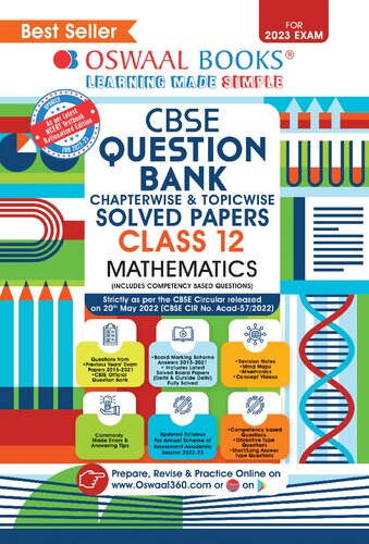 CBSE Question Bank Class 12 Mathematics Book Based On Latest Board Sample Paper Released On 16th Sep 2022 (For 2023 Exam) (PDF/EPUB Version)
