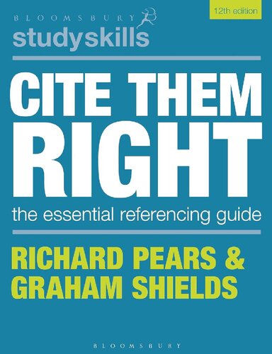 Cite Them Right The Essential Referencing Guide 12th edition (PDF/EPUB Version)