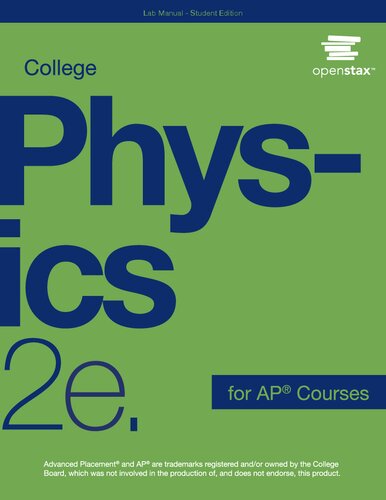 College Physics for AP® Courses 2e - Lab Manual (Student Version) (PDF/EPUB Version)
