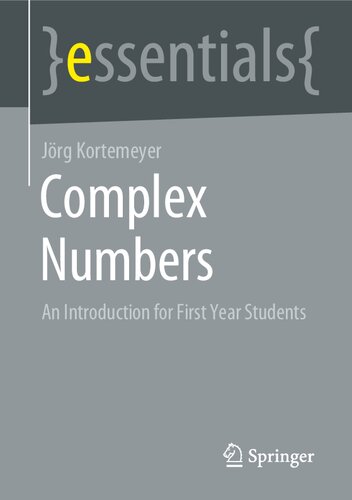 Complex Numbers: An Introduction for First Year Students (PDF/EPUB Version)