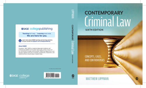 Contemporary Criminal Law: Concepts, Cases, and Controversies (PDF/EPUB Version)