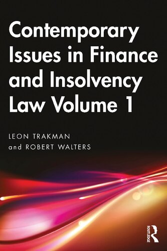 Contemporary Issues in Finance and Insolvency Law, Volume 1 (PDF/EPUB Version)