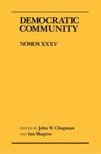 Democratic Community: Nomos XXXV (PDF/EPUB Version)