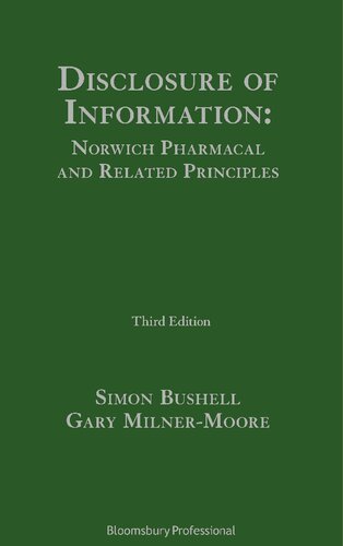 Disclosure of Information Norwich Pharmacal and Related Principles (PDF/EPUB Version)