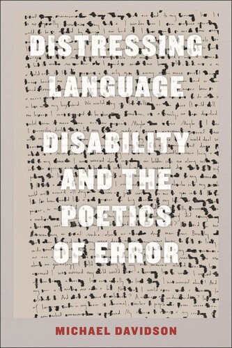 Distressing Language: Disability and the Poetics of Error (PDF/EPUB Version)