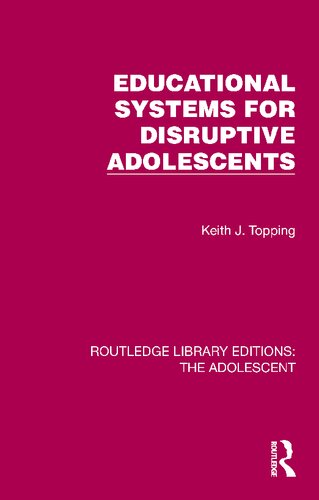 Educational Systems for Disruptive Adolescents (PDF/EPUB Version)