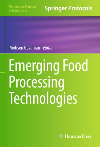 Emerging Food Processing Technologies (Methods and Protocols in Food Science) (PDF/EPUB Version)