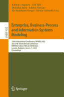 Enterprise, Business-Process and Information Systems Modeling: 23rd International Conference, BPMDS 2022 and 27th International Conference, EMMSAD 2022, Held at CAiSE 2022, Leuven, Belgium, June 6–7, 2022, Proceedings (PDF/EPUB Version)
