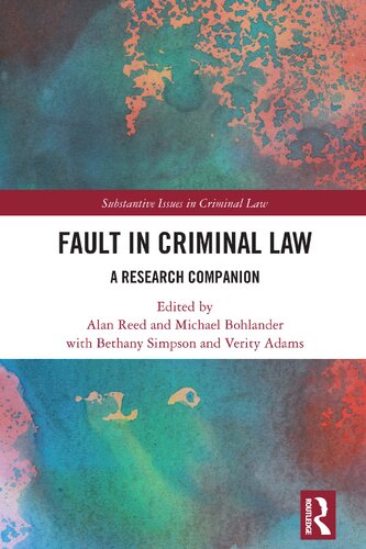 Fault in Criminal Law: A Research Companion (PDF/EPUB Version)