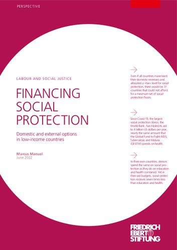 Financing Social Protection : Domestic and external options in low-income countries (PDF/EPUB Version)