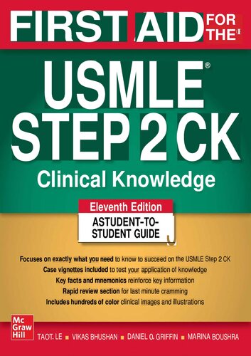 First Aid for the USMLE Step 2 Ck, Eleventh Edition (PDF/EPUB Version)