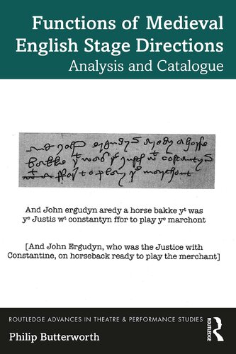 Functions of Medieval English Stage Directions: Analysis and Catalogue (PDF/EPUB Version)