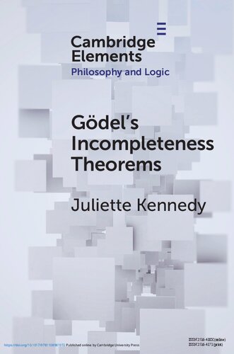 Gödel's Incompleteness Theorems (Elements in Philosophy and Logic) (PDF/EPUB Version)