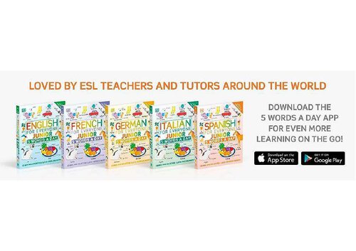German,Italian,French, Spanish ,English for Everyone Junior 5 Words A Day (PDF/EPUB Version)
