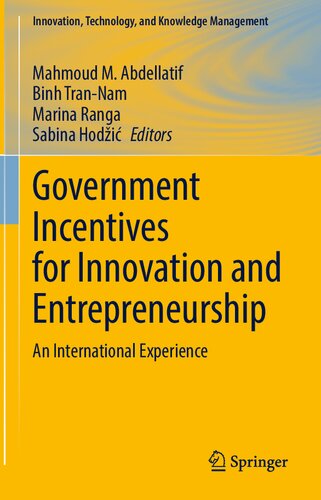 Government Incentives for Innovation and Entrepreneurship: An International Experience (PDF/EPUB Version)