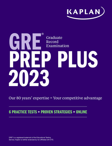 GRE Prep Plus 2023: 6 Practice Tests + Proven Strategies + Online (PDF/EPUB Version)