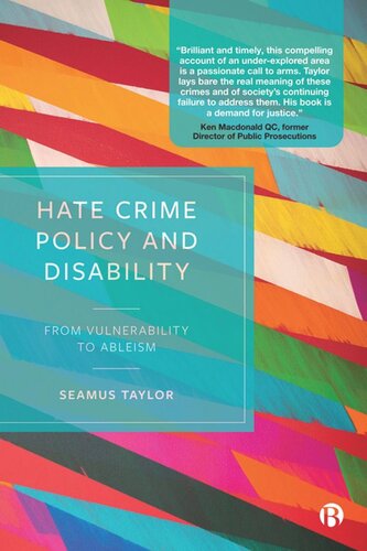 Hate Crime Policy and Disability: From Vulnerability to Ableism (PDF/EPUB Version)