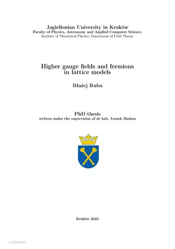 Higher gauge fields and fermions in lattice models (PDF/EPUB Version)