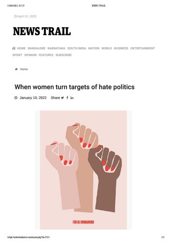 Hindu Right and Muslim Women: The Bulli Bai app incident (PDF/EPUB Version)