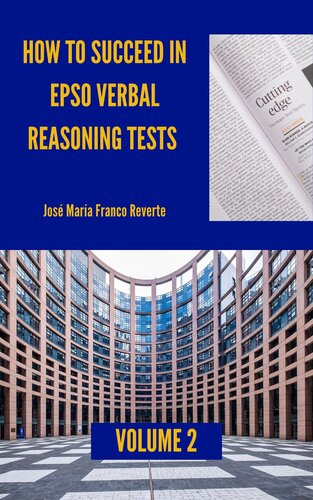 How to succeed in EPSO verbal reasoning tests, volume 2 (PDF/EPUB Version)