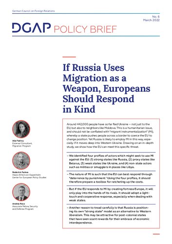 If Russia Uses Migration as a Weapon, Europeans Should Respond in Kind (PDF/EPUB Version)
