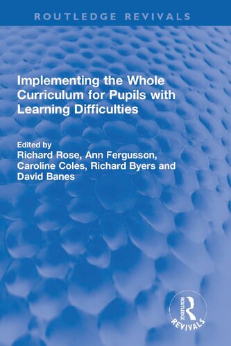 Implementing the Whole Curriculum for Pupils with Learning Difficulties (PDF/EPUB Version)