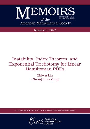 Instability, Index Theorem, and Exponential Trichotomy for Linear Hamiltonian PDEs (PDF/EPUB Version)