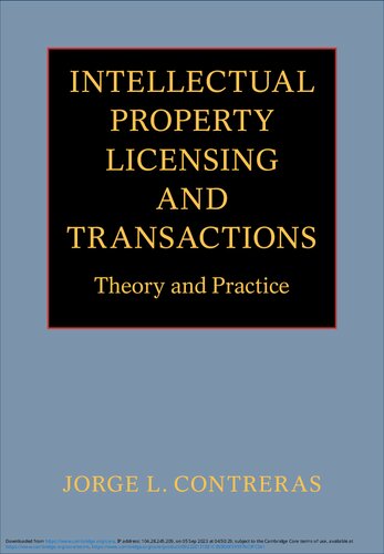 Intellectual Property Licensing and Transactions: Theory and Practice (PDF/EPUB Version)