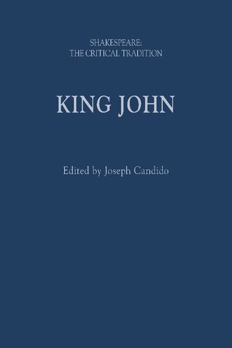 King John: Shakespeare: The Critical Tradition (PDF/EPUB Version)