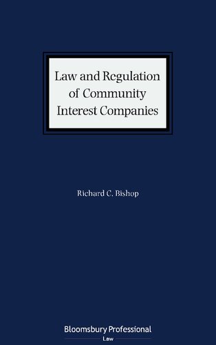 Law and Regulation of Community Interest Companies (PDF/EPUB Version)