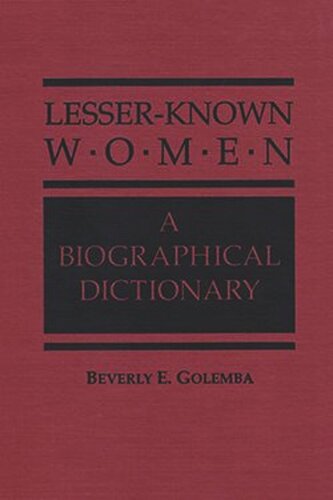 Lesser-known Women: A Biographical Dictionary (PDF/EPUB Version)