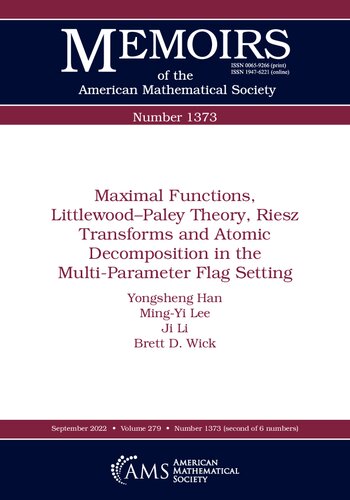 Maximal Functions, Littlewood-paley Theory, Riesz Transforms and Atomic Decomposition in the Multi-parameter Flag Setting (PDF/EPUB Version)