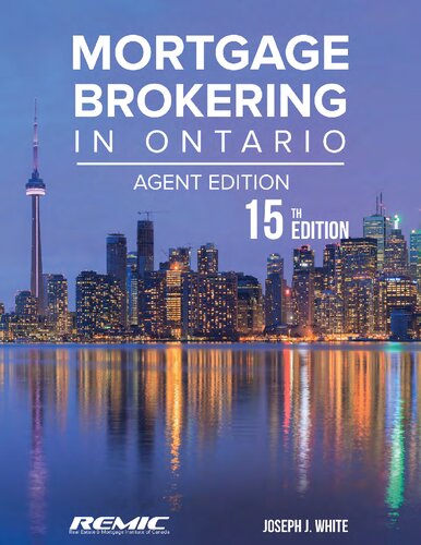 MORTGAGE BROKERING IN ONTARIO 15th Edition (PDF/EPUB Version)
