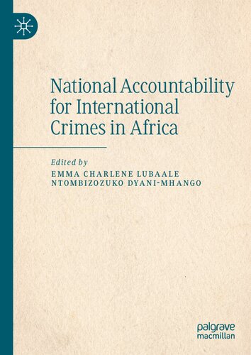 National Accountability for International Crimes in Africa (PDF/EPUB Version)