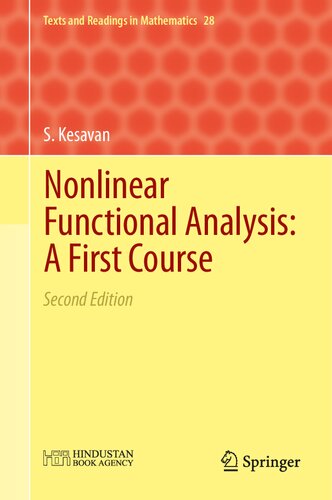 Nonlinear Functional Analysis - A First Course (PDF/EPUB Version)