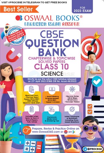 Oswaal CBSE Chapterwise & Topicwise Question Bank Class 10 Science Book (For 2022-23 Exam) (PDF/EPUB Version)