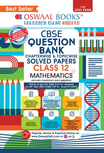 Oswaal CBSE Chapterwise & Topicwise Question Bank Class 12 Mathematics Book (For 2022-23 Exam) (PDF/EPUB Version)