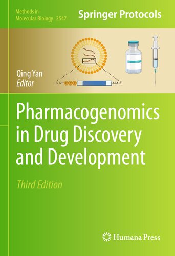 Pharmacogenomics in Drug Discovery and Development (Methods in Molecular Biology, 2547) (PDF/EPUB Version)