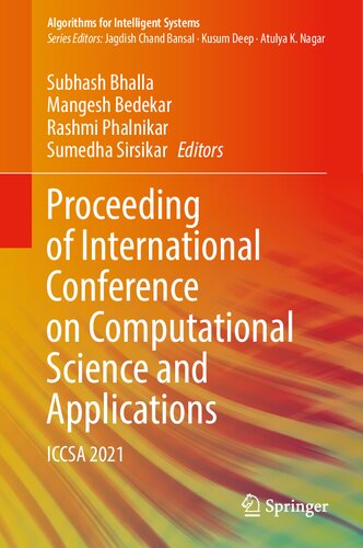 Proceeding of International Conference on Computational Science and Applications: ICCSA 2021 (Algorithms for Intelligent Systems) (PDF/EPUB Version)