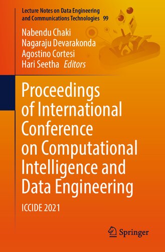 Proceedings of International Conference on Computational Intelligence and Data Engineering: ICCIDE 2021 (Lecture Notes on Data Engineering and Communications Technologies) (PDF/EPUB Version)
