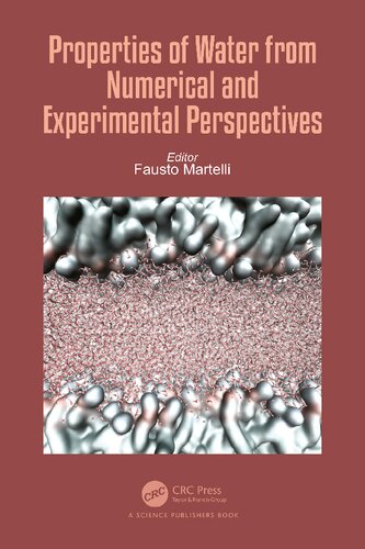Properties of Water from Numerical and Experimental Perspectives (PDF/EPUB Version)