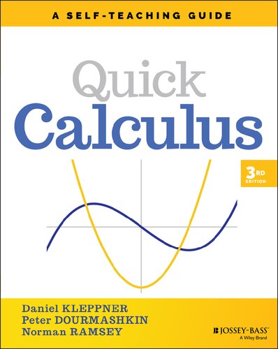 Quick Calculus: A Self-Teaching Guide (PDF/EPUB Version)