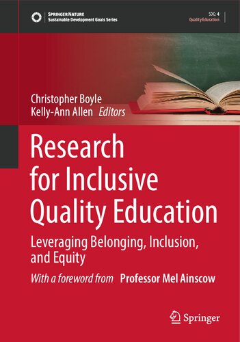 Research for Inclusive Quality Education: Leveraging Belonging, Inclusion, and Equity (Sustainable Development Goals Series) (PDF/EPUB Version)