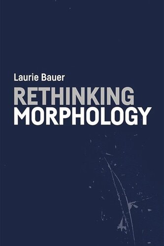 Rethinking Morphology (PDF/EPUB Version)