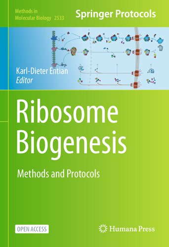 Ribosome Biogenesis: Methods and Protocols (Methods in Molecular Biology, 2533) (PDF/EPUB Version)